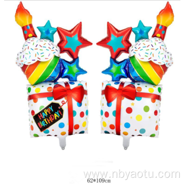 huge sizes mylar ballon birthday cake balloons foil